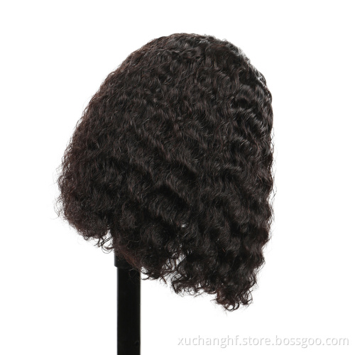Factory wholesale high quality brazilian human hair wigs for black women,blythe doll curly bob cap wig lace front wigs